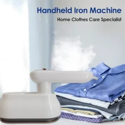 Strykjärn-Julklappar för kläder, kraftfull handhållen klädstrykare, bärbar reseångstrykare, kläder, skrynkelfri för kläder vit