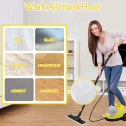 6249295984969 Städmoppar-Karcher Easyfix SC2 SC3 SC4 SC5 Ångtvätt Trasor Mikrofiber Mopptrasor för Karcher Easyfix SC Serien (Vit Trasa-4st)