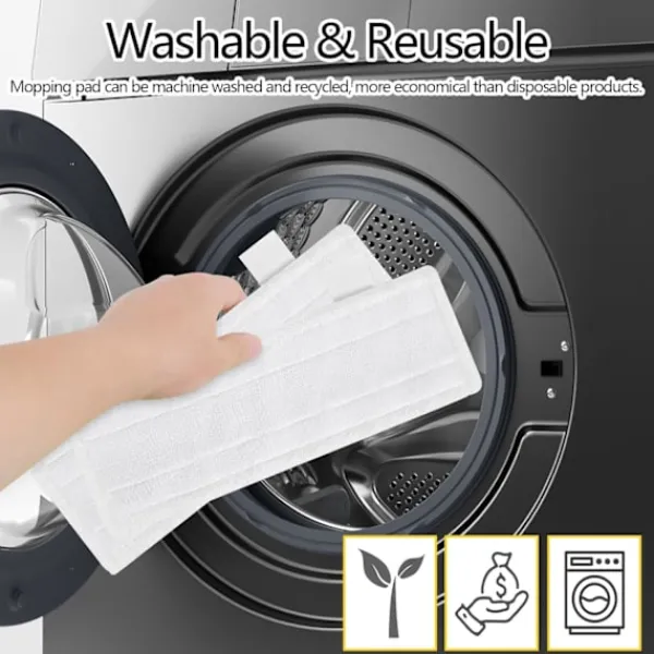 6249295984969 Städmoppar-Karcher Easyfix SC2 SC3 SC4 SC5 Ångtvätt Trasor Mikrofiber Mopptrasor för Karcher Easyfix SC Serien (Vit Trasa-4st)