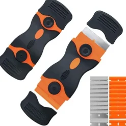 no brand Fönsterrengöring-Keramisk spisskrapa + 20 blad, universal glasskrapa Keramisk spisskrapa för fönster/spegel/golvrengöring