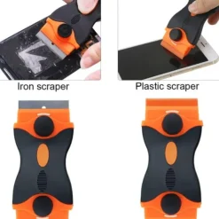 no brand Fönsterrengöring-Keramisk spisskrapa + 20 blad, universal glasskrapa Keramisk spisskrapa för fönster/spegel/golvrengöring