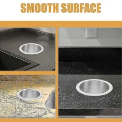 Archipelago Soptunnor-Köksbänk Sopnedkast Rostfritt Stål Rund Inbyggd Avfallsbehållare Nedkast Grommet - JA