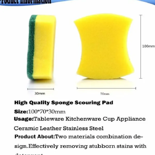 Svampar & Dukar-Kökssvamp, miljövänlig repfri för disk, skrubbsvamp (24-pack)