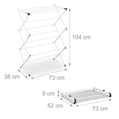 Northix Tvättillbehör-Klädhäst för hopfällbar torn