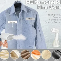 Strykjärn-Klädångare, 1500W Handhållen Klädångare - 15s Snabb Uppvärmning, 300ml Avtagbar Tank, Kompakt & Portabel för Resor, Hem, Kontor