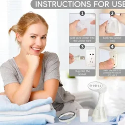 Ångtvättar-Klädångare, 1500W Handhållen Klädångare - 15s Snabb Uppvärmning, 300ml Avtagbar Tank, Kompakt & Portabel för Resor, Hem, Kontor