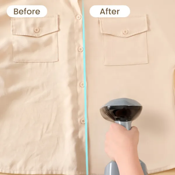 Strykjärn-Klädångare 1300W, hopfällbar skrynkelborttagare för kläder, 25 sek snabb uppvärmning (Blå)