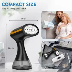 Ångtvättar-Klädångare 1500W 300ml Vattentank, 25s Snabb Uppvärmning (Vit)