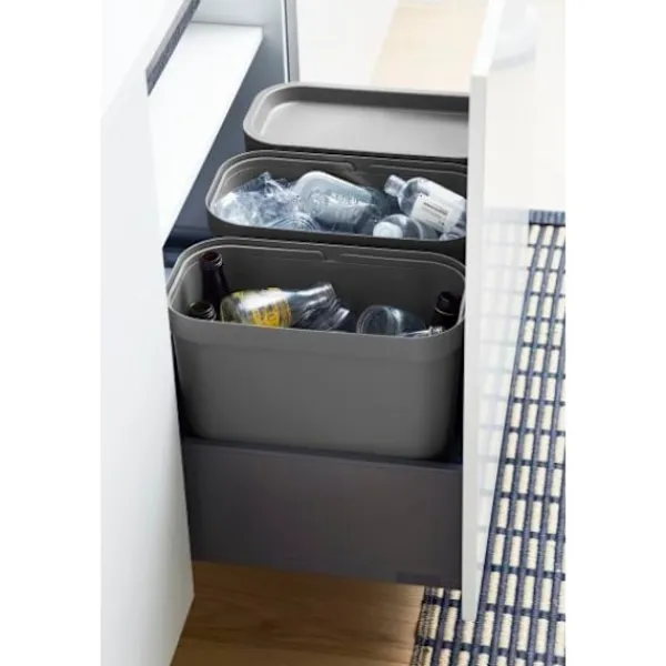 Soptunnor-Källsortering med lock SmartStore Collect 13L gray
