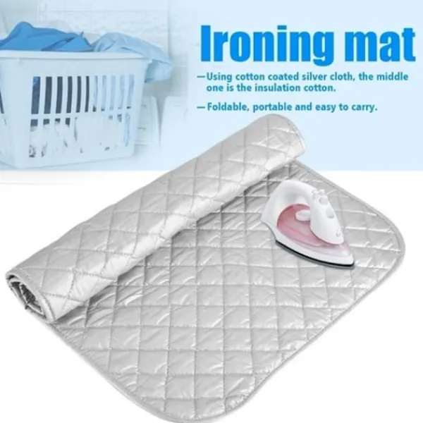 Jettbuying Tvättillbehör-Kompakt Bärbar Strykmatta Strykbräda Resetork Tvättmaskin 60*55cm