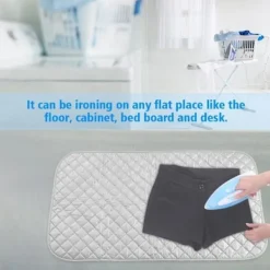 Jettbuying Tvättillbehör-Kompakt Bärbar Strykmatta Strykbräda Resetork Tvättmaskin 60*55cm