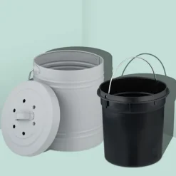 Northix Soptunnor-Kompostbehållare med luktfilter, 5 liters kapacitet