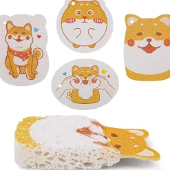 Svampar & Dukar-Komprimerade Cellulosa Köksvampar, 4-pack, Anti-Repiga Glas