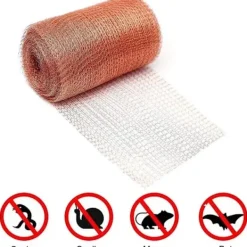 Skadedjur & Insekter-Kopparnät, 1 rulle med 6 meter, mot sniglar, möss, fåglar och nematoder, trädgårdsskydd mot gnagare, stickat kopparnät