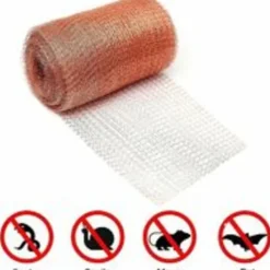 Skadedjur & Insekter-Kopparnät, högkvalitativt gnagarsäkert koppartrådsnät, stickat kopparnät för skadedjursbekämpning i hem och trädgård, mot gnagare (6 meter)_tfrf