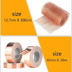 Skadedjur & Insekter-Koppartejp 50 mm x 30 m, 2 st, kopparfolie, kopparväv, kopparfolie, kopparull, kopparband, snigelband, snigelskydd, skadedjursbekämpning