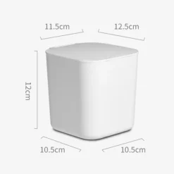 J-star Soptunnor-Kosmetisk Bin Swing Lock Bin Bord Bin Tärningar Vit