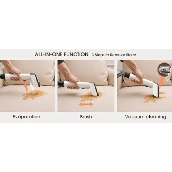 Intelligent Tech Städmaskiner-Kraftfull Matt- & Textilrengörare LBLUE V6 med 1,75L Dubbeltank, 5M Sladd, 1,7M Slang – Djuprengör Soffa, Madrass, Bil och Husdjursfläckar