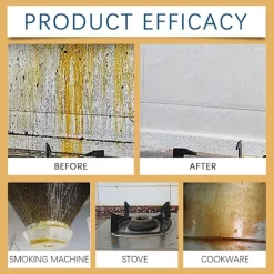 LBSS Rengöringsmedel-Kraftfullt Kök Avfettningsmedel Pulver Löser Omedelbart Upp Oljefläckar Kraftig Hushållsrengöring För Spishällar Köksfläktar Kakel 1