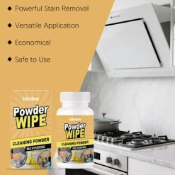 LBSS Rengöringsmedel-Kraftfullt Kök Avfettningsmedel Pulver Löser Omedelbart Upp Oljefläckar Kraftig Hushållsrengöring För Spishällar Köksfläktar Kakel 1