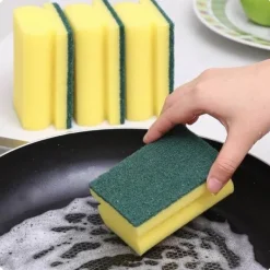 Svampar & Dukar-Kraftig skrubbsvamp, dubbelsidig disktrasa och rengöringssvamp för kök, badrum och hemstädning (8-pack)