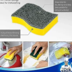 Svampar & Dukar-Kraftig Skrubbsvamp, 6-pack, Storlek: 11 X 7 X 3 Cm, 4.3" X 2.8" X 1.2[D]