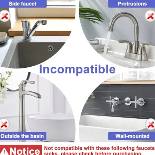 ATELA Svampar & Dukar-Kran stänkfångare, mikrofibertyg köksblandare absorberande matta, diskbänk stänkskydd, kran matta för diskbänk, vattenabsorberande matta för kök,