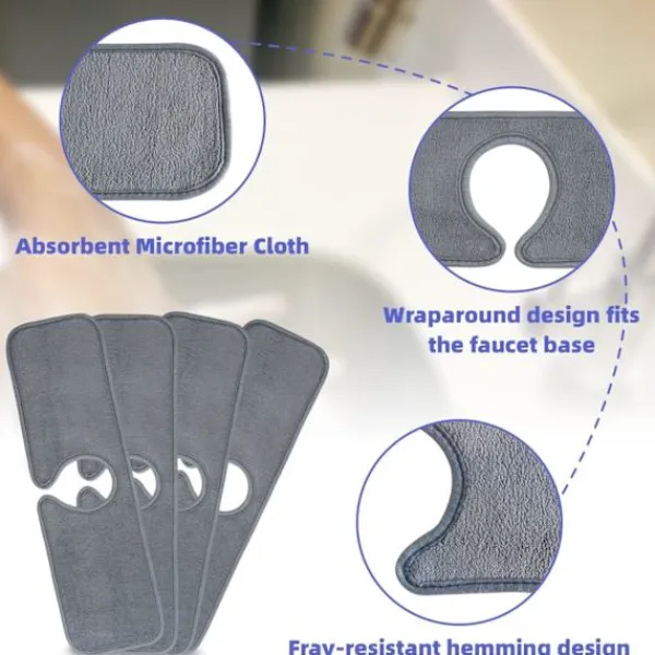 ATELA Svampar & Dukar-Kran stänkfångare, mikrofibertyg köksblandare absorberande matta, diskbänk stänkskydd, kran matta för diskbänk, vattenabsorberande matta för kök,