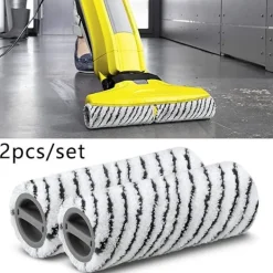 AIZHENCHEN Städmoppar-Kärcher FC Sten- och klinkerrollers för Kärcher FC3 FC5 FC7 Elektrisk Golvrengörare Mopp Mikrofiberrollers 2-pack