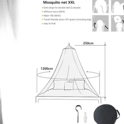 AUGRO Skadedjur & Insekter-Kuppel Myggnät, Säng Myggnät Stor Polyester Myggnät