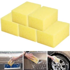 Svampar & Dukar-Kvadratisk Halkfri Svamptvätt Verktyg Handhållen Bil Motorcykel 5-pack