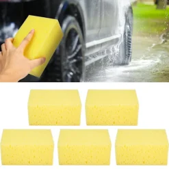 Svampar & Dukar-Kvadratisk Halkfri Svamptvätt Verktyg Handhållen Bil Motorcykel 5-pack