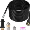 KZQ Högtryckstvättar--15m Rörrengörare för Kärcher Högtryckstvätt Bredare Professionell rörkompatibel K2-K7/HD/HDS 180bar 60c °