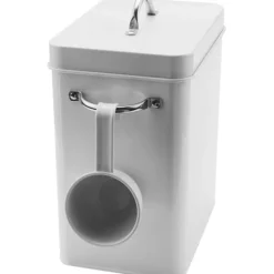 Tvättillbehör-5L förvaringsbehållare med vit skopa i vacker tvättpulverlåda