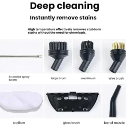 EASTVAPS Ångtvättar-1.2L Högtemperaturångrengörare med Stryk- och Glasrengöringsfunktion