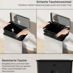 Northio Soptunnor-20L pedalhink med mjukstängande lock, avtagbar innerhink