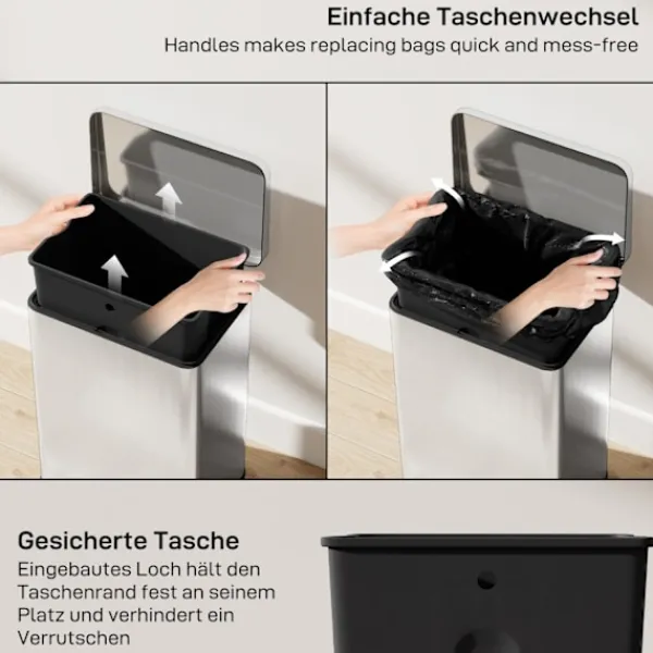 Northio Soptunnor-20L pedalhink med mjukstängande lock, avtagbar innerhink