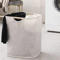 Tvättillbehör-45l Smal Hopfällbar Tvättkorg Med 4 Hjul Smala Tvättkorgar Och Vikbar Tvättkorg Rektangulär Tvättkorg För Förvaring Av Kläder Hemma (svart)