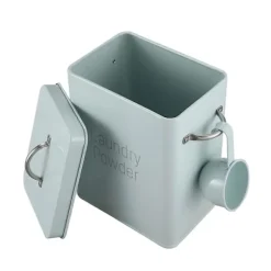 Tvättillbehör-5L Vacker Förvaringslåda för Tvättmedel med Skopa Grön