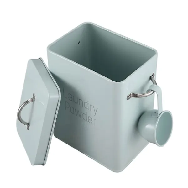 Tvättillbehör-5L Vacker Förvaringslåda för Tvättmedel med Skopa Grön