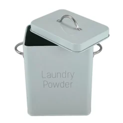 Tvättillbehör-5L Vacker Förvaringslåda för Tvättmedel med Skopa Grön