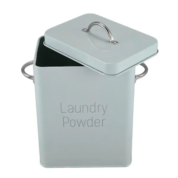 Tvättillbehör-5L Vacker Förvaringslåda för Tvättmedel med Skopa Grön