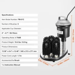 DUOKU Fönsterrengöring-Lave-verres Elektrisk Kommersiell--Rengjøringsmaskin med 5 Børster-1200 Kopper/Time-for Vin Glass