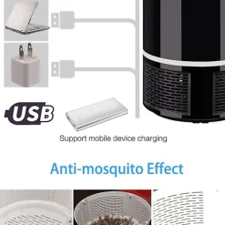 Skadedjur & Insekter-LED-myggdödande lampa USB Anti Mosquito Electric Bug Zapper Tyst myggfälla insektsdödare för utomhus sovrum