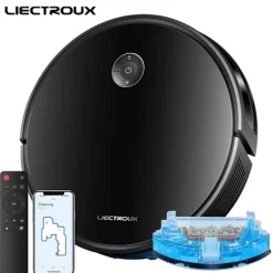 OEM Dammsugare & Tillbehör-Liectroux C7 Robotdammsugare, HEPA-filtrering, 6000PA sugkraft,Svart
