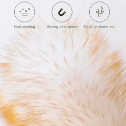 Svampar & Dukar-Liten Mjuk Ull Dammvippa, Mikrofiber med Trähandtag, Antistatisk Dammvippa Lämplig För Hem Bil Kontor Möbler Dammtorkning