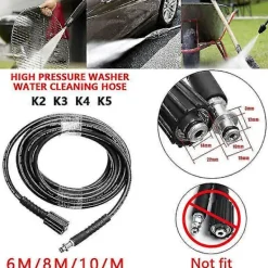 FMYSJ Högtryckstvättar-Lämplig för Karcher K2 K3 K4 K5 6M / 8M / 10M högtryckstvättslang sprayslang 8M (FMY)
