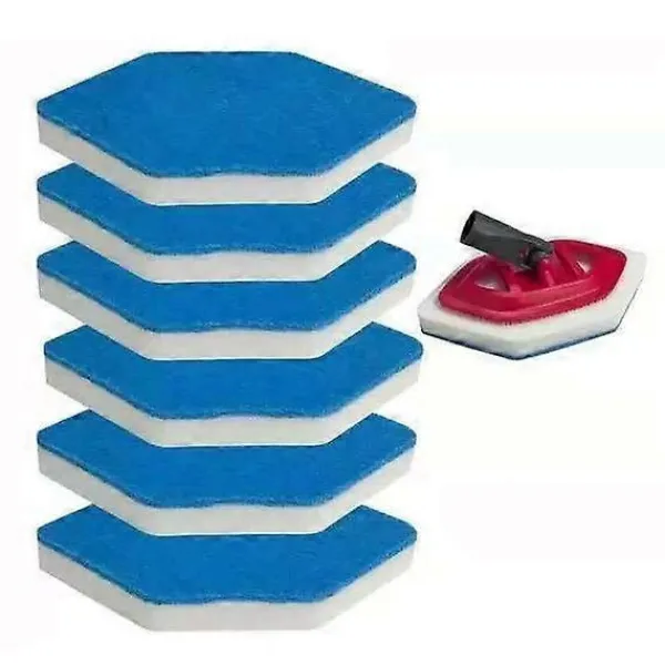 Svampar & Dukar-Lämplig för Vileda Bathroom Magic Borstmopp Ersättningshuvud BATH MAGIC Svamp Skurdyna - 5 Stycken