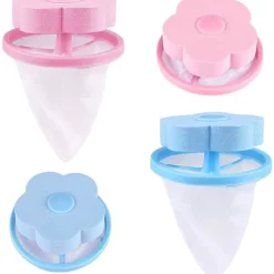 Tvättillbehör-*Luddfilter för tvättmaskin, hårborttagare, linnenätpåse för hushållslinne, 4 blandade färger*