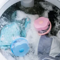 Tvättillbehör-*Luddfilter för tvättmaskin, hårborttagare, linnenätpåse för hushållslinne, 4 blandade färger*